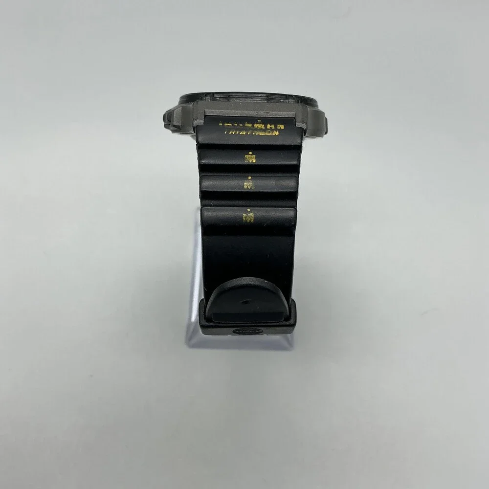 Vintage Timex Ironman Indiglo Mens Watch 39mm Black 8 Lap Alarm 100M Triathlon